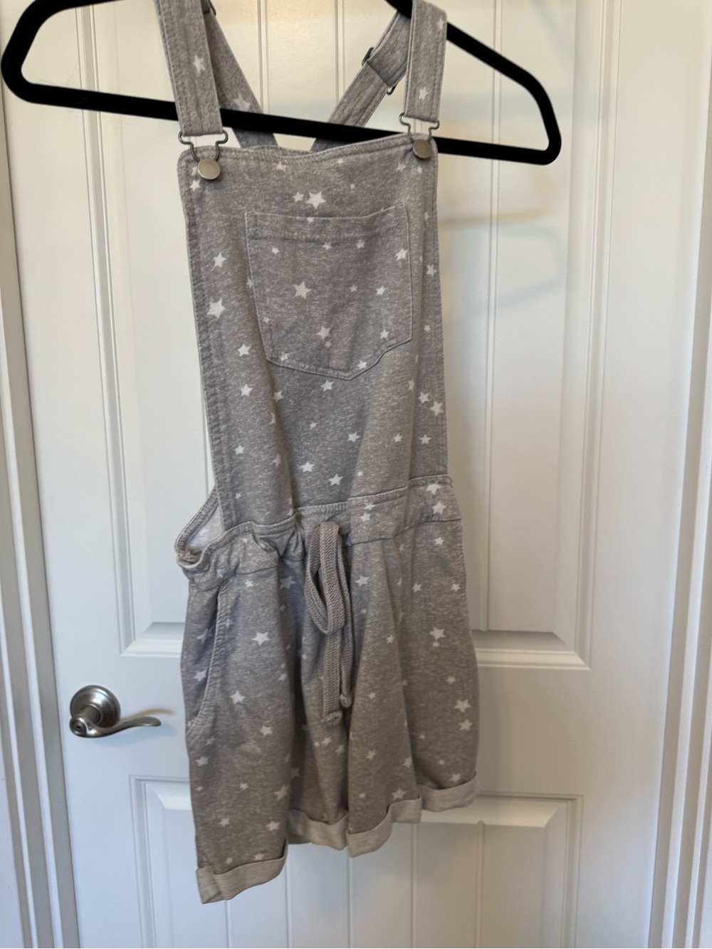 Wallflower Gray Star-Print Overalls Jumper Shorts Size Small